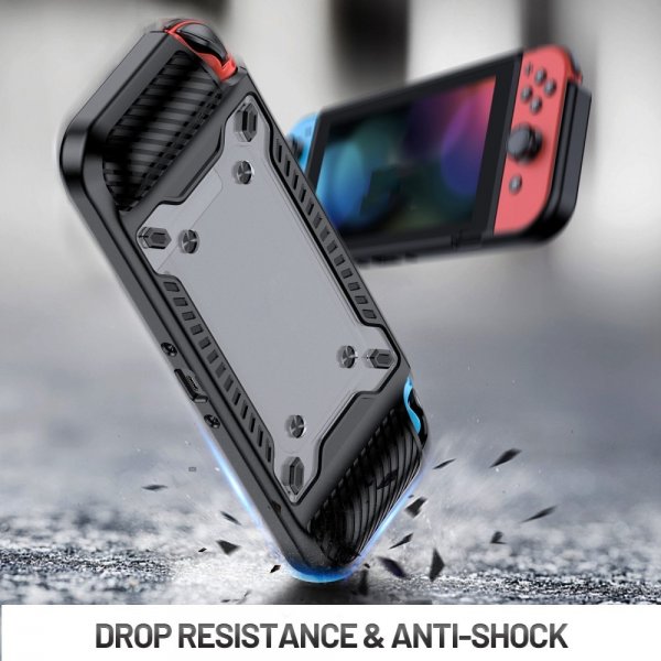 Iskunkestävä suojakuori Nintendo Switch OLED Musta
