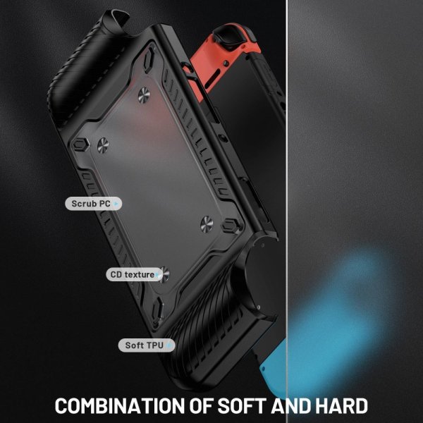 Iskunkestävä suojakuori Nintendo Switch OLED Musta