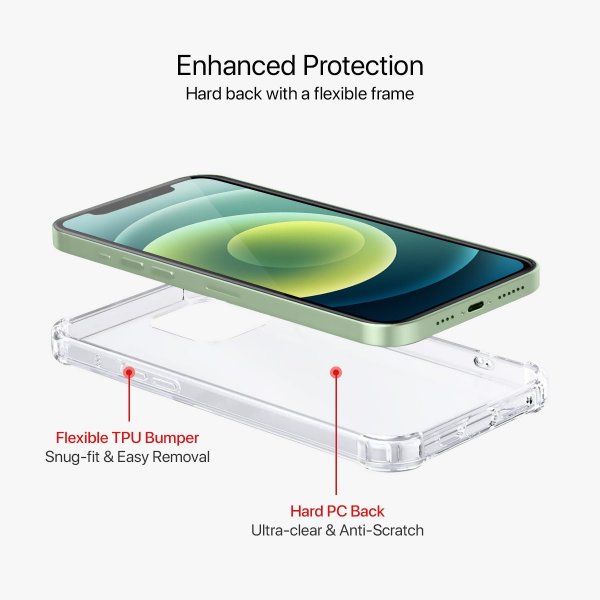 iPhone 12 Mini Kuori Iskunkestävä Läpinäkyvä