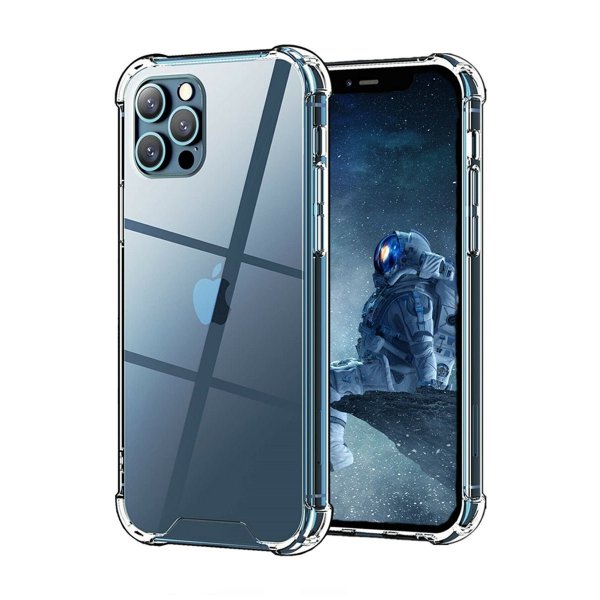 iPhone 12 Pro Max Kuori Iskunkestävä Läpinäkyvä