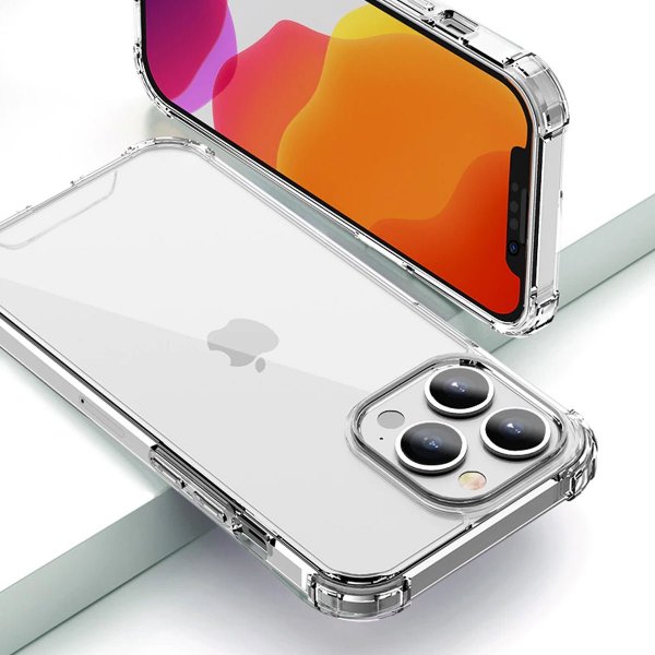 iPhone 13 Pro Max Iskunkestävä Läpinäkyvä Kuori