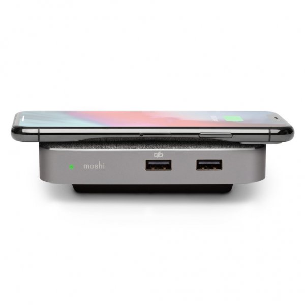 Moshi Symbus Q USB-C-keskitin Qi-latauksella