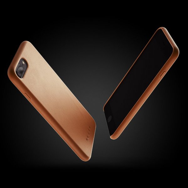 Mujjo iPhone 7 Plus/iPhone 8 Plus Nahkakuori Tan