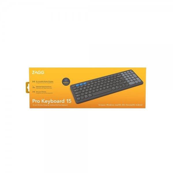 ZAGG Langaton näppäimistö Pro Keyboard 15 Nordic Charcoal