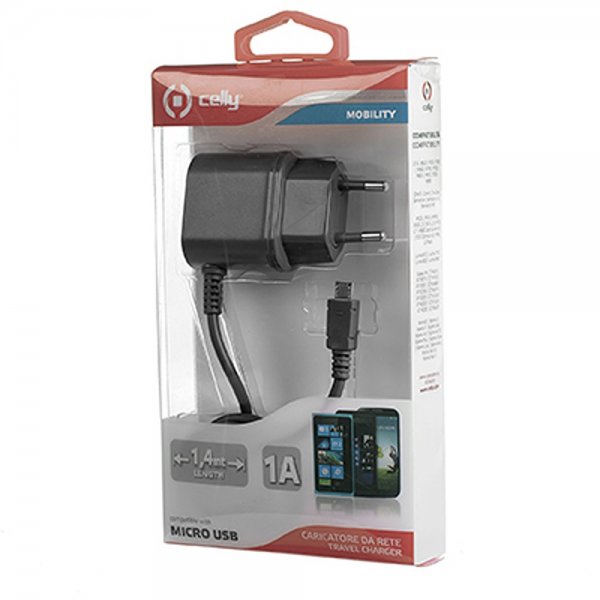 Celly laturi Micro-USB 5W Musta