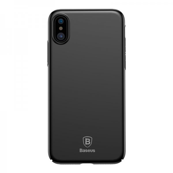 Baseus iPhone X/Xs -kuori, ohut kotelo, musta