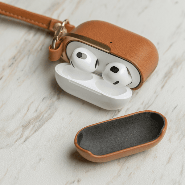 Moshi Pebbo Luxe AirPods 3 PU-nahka, ruskea