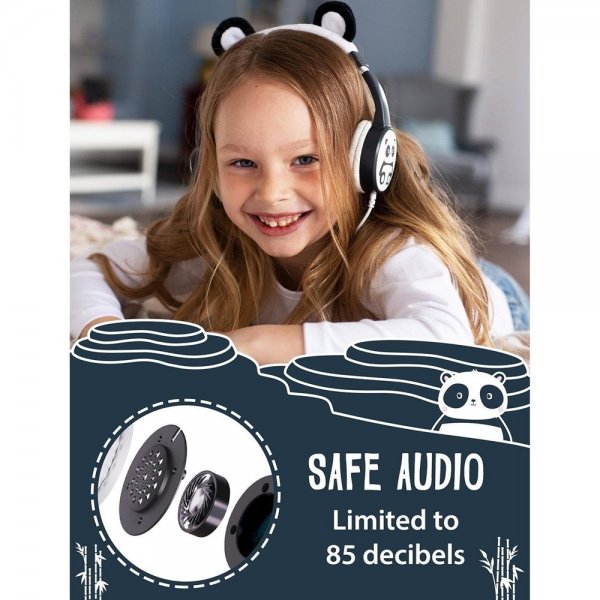 Planet Buddies Langalliset lasten kuulokkeet – Pippin the Panda Furry