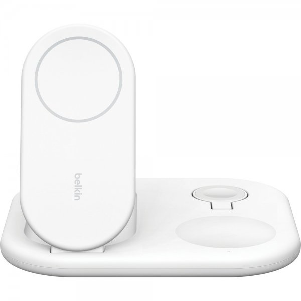 Belkin Langaton Laturi BoostCharge 3-in-1 Taitettava MagSafe Qi2 15W Valkoinen