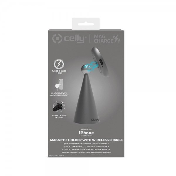 Celly langaton lataava magneettiteline, langaton lataus 15W MagSafe