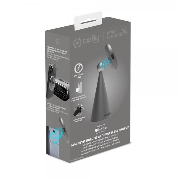 Celly langaton lataava magneettiteline, langaton lataus 15W MagSafe