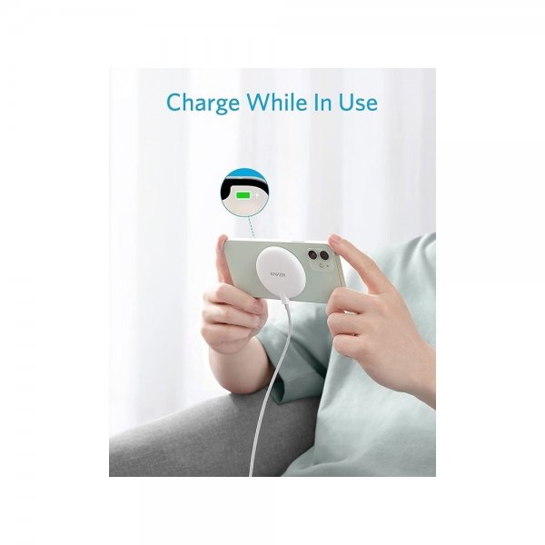Anker Langaton laturi PowerWave Magnetic Pad 7.5W MagSafe, valkoinen