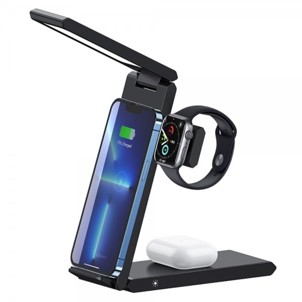 USAMS Langaton laturi lampulla 3-in-1 15W