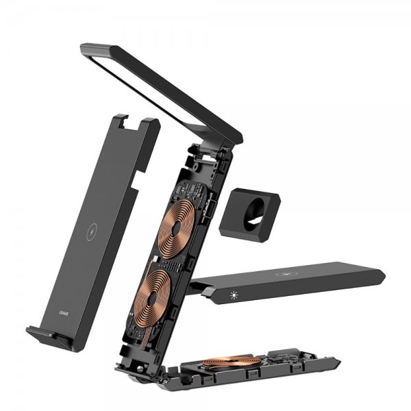 USAMS Langaton laturi lampulla 3-in-1 15W