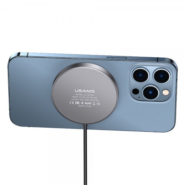 USAMS Langaton Laturi US-CD183 Alumiini 15W MagSafe