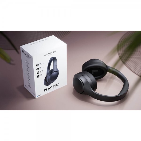 Happy Plugs Langattomat Kuulokkeet Play Pro ANC Over-Ear Musta