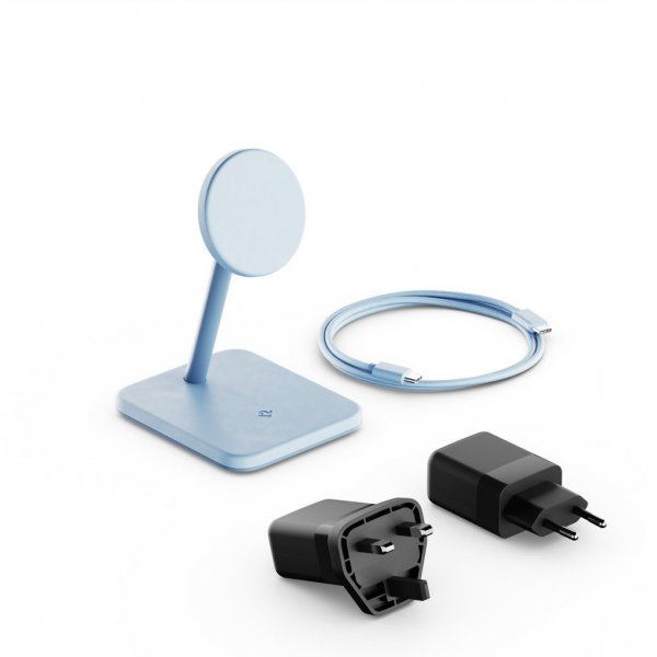 Twelve South HiRise 2 Deluxe 2-in-1 MagSafe-laturi Glacier Blue
