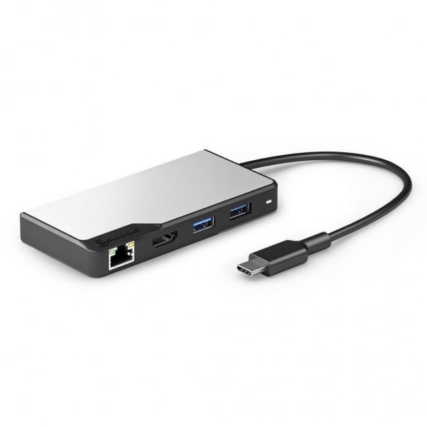 ALOGIC USB-C Fusion ALPHA 5-in-1-keskitin HDMI. USB. Ethernet ja PD Space Gray