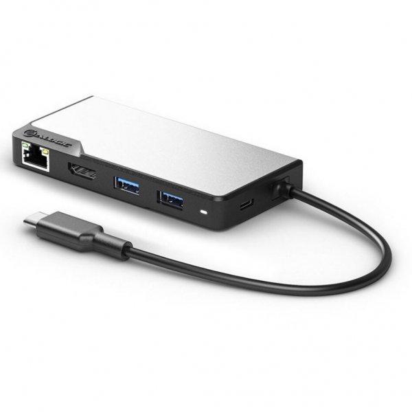 ALOGIC USB-C Fusion MAX 6-in-1-keskitin HDMI. USB. Ethernet ja PD Space Gray