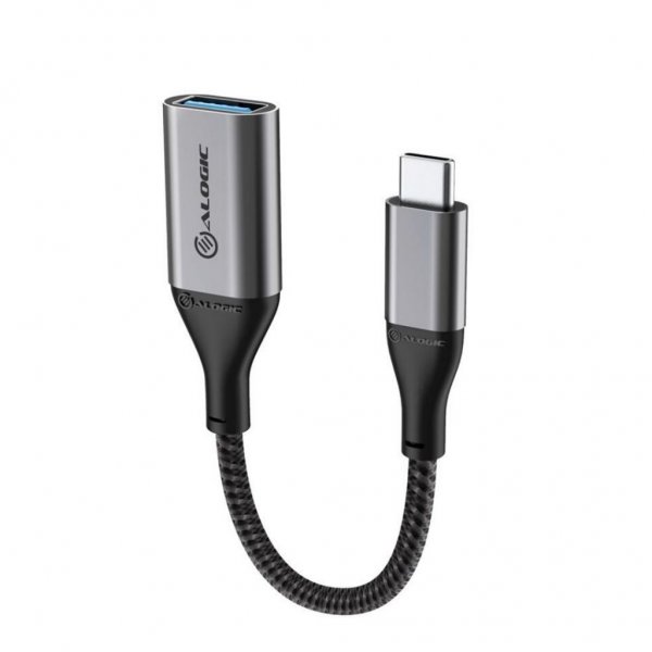 ALOGIC Ultra USB-C–USB-A-sovitin 15 cm avaruusharmaa