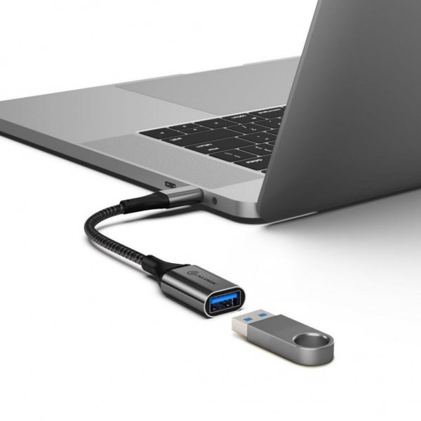 ALOGIC Ultra USB-C–USB-A-sovitin 15 cm avaruusharmaa