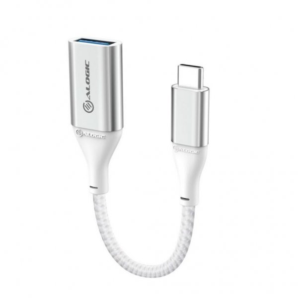 ALOGIC Ultra USB-C–USB-A-adapteri, 15 cm, hopea