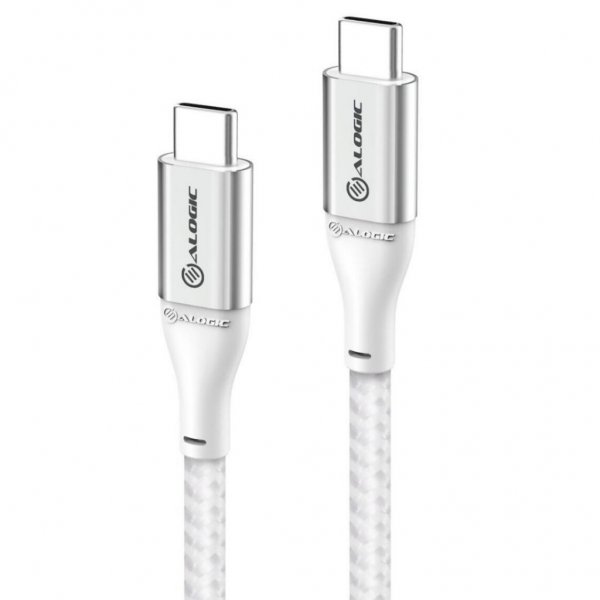 ALOGIC Ultra USB-C–USB-C-kaapeli 5A/480Mbps 30 cm hopea