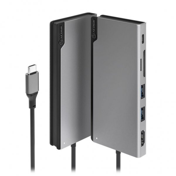 ALOGIC Ultra USB-C Dock UNI - HDMI. USB. SD-kortti 100W PD Avaruusharmaa