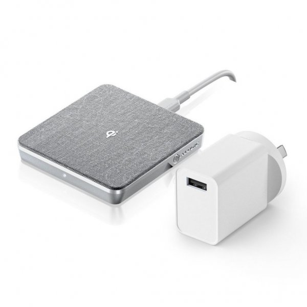 ALOGIC Langaton Laturi Qi-lataus 10W - USB-A–USB-C-kaapelilla Hopea