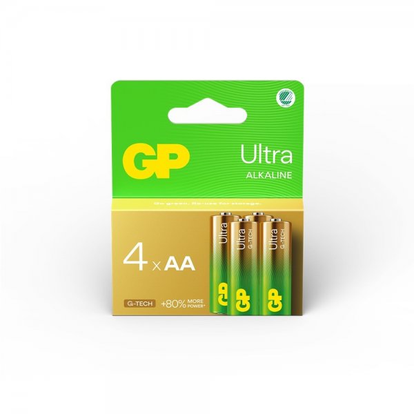 GP Ultra Alkaline AA-paristo 15AU/LR6 4 kpl:n pakkaus
