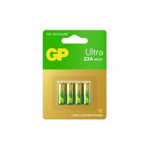 GP Ultra Alkaline -paristo 12V 23A, 4 kpl:n pakkaus