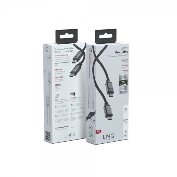 LINQ by Elements Ultra HDMI -kaapeli 48Gbps/8K/60Hz 2m