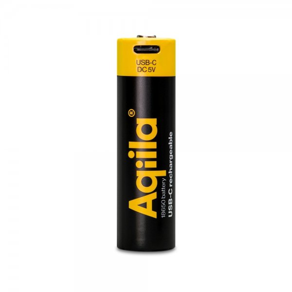 Aqiila Ladattava 18650-akku USB-C