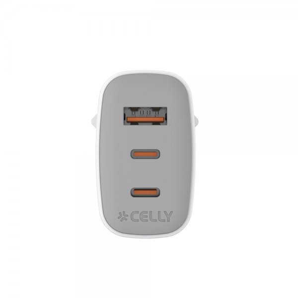 Celly 65 W GaN -seinälaturi, 2 x USB-C & USB-A