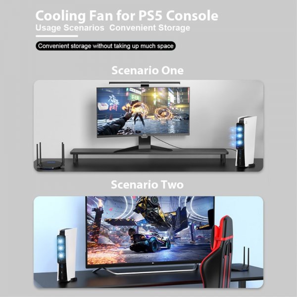 USB 3.0 Jäähdytystuuletin PlayStation 5 Valkoinen