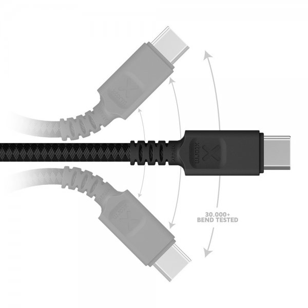 Xtorm USB-A–USB-C-kaapeli Next Gen 60W 3m musta