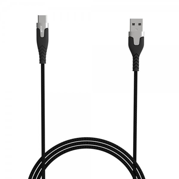 Gear USB-C-kaapeli Kevlar 1,5 metriä Musta