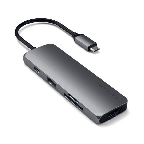 Satechi USB-C Multiport Pro avaruusharmaa