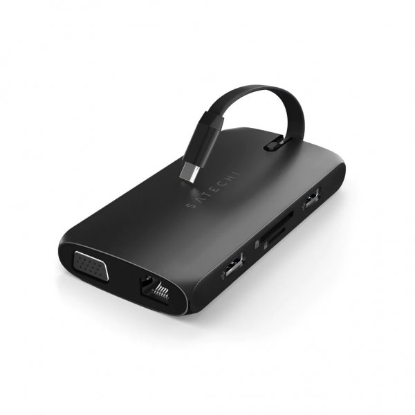 Satechi USB-C On-the-Go Multiport Adapter Musta