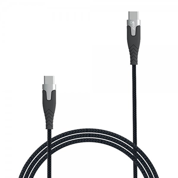 Gear USB-C–USB-C-kaapeli Kevlar 1,5 metriä Musta