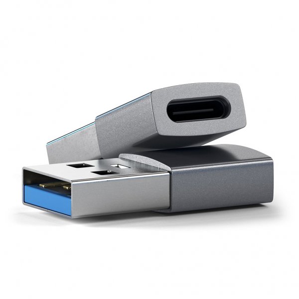 Satechi USB-A–USB-C-adapter, avaruusharmaa