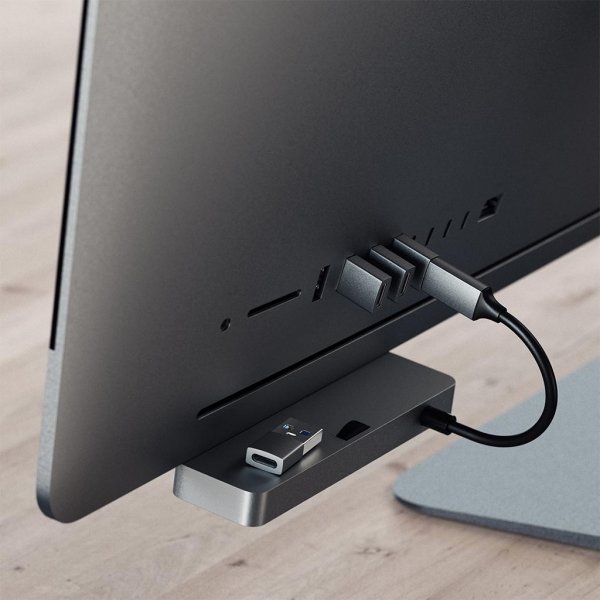 Satechi USB-A–USB-C-adapter, avaruusharmaa
