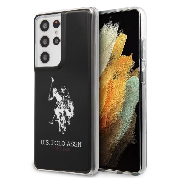 U.S. Polo Samsung Galaxy S21 Ultra -suojakuori logolla, musta