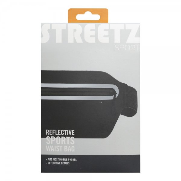 Streetz Laukku Reflective Sports -vyölaukku, musta