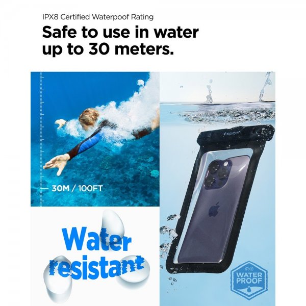 Spigen Vedenkestävä Kotelo Aqua Shield Musta