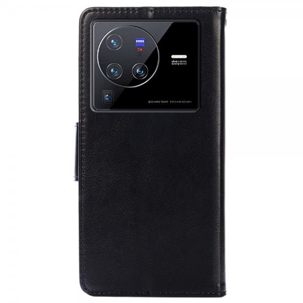 Vivo X80 Pro suojakotelo korttipaikalla, musta