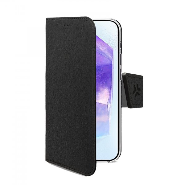 Celly Samsung Galaxy A56 -suojakotelo Wally Wallet Case, musta