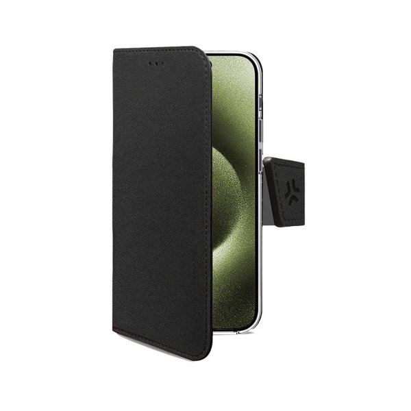 Celly iPhone 17 -kotelo Wally Wallet Case, musta