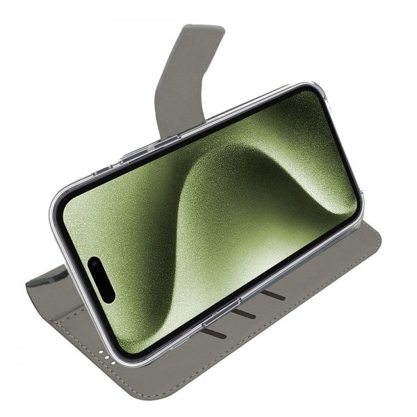 Celly iPhone 17 -kotelo Wally Wallet Case, musta