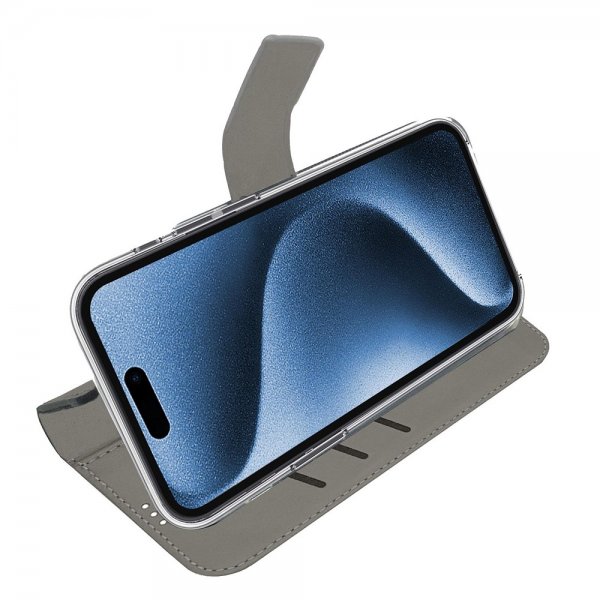 Celly iPhone 17 Pro -suojakuori Wally Wallet Case, musta